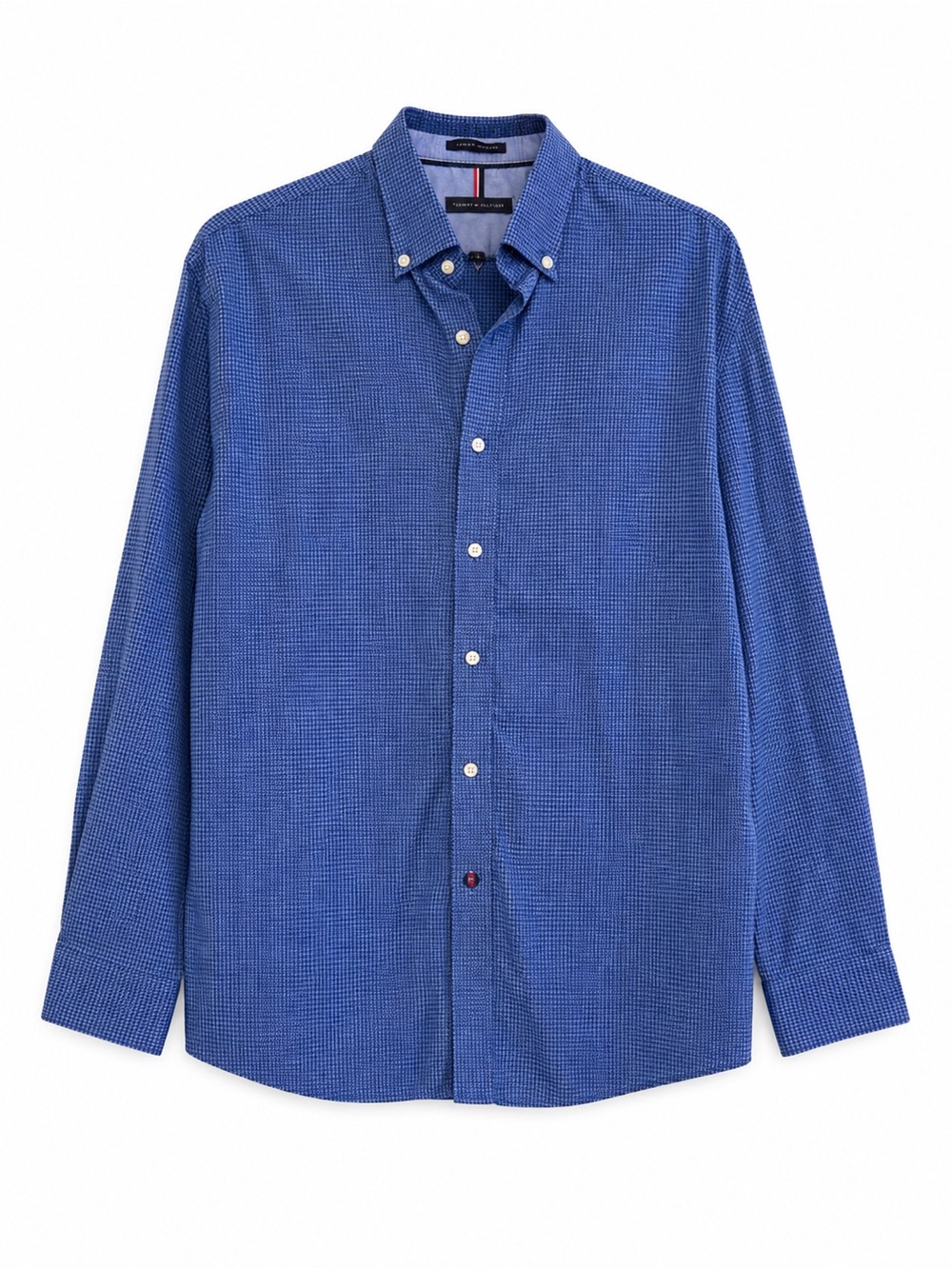 Tommy Hilfiger Blue Check Button Down Dress Shirt Men's 17 32/33